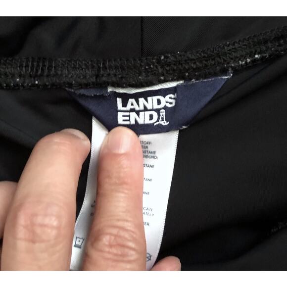 LANDS END Womens Plus Size 16W Black Active Workout Swim Pull On Lined Shorts - Picture 6 of 6